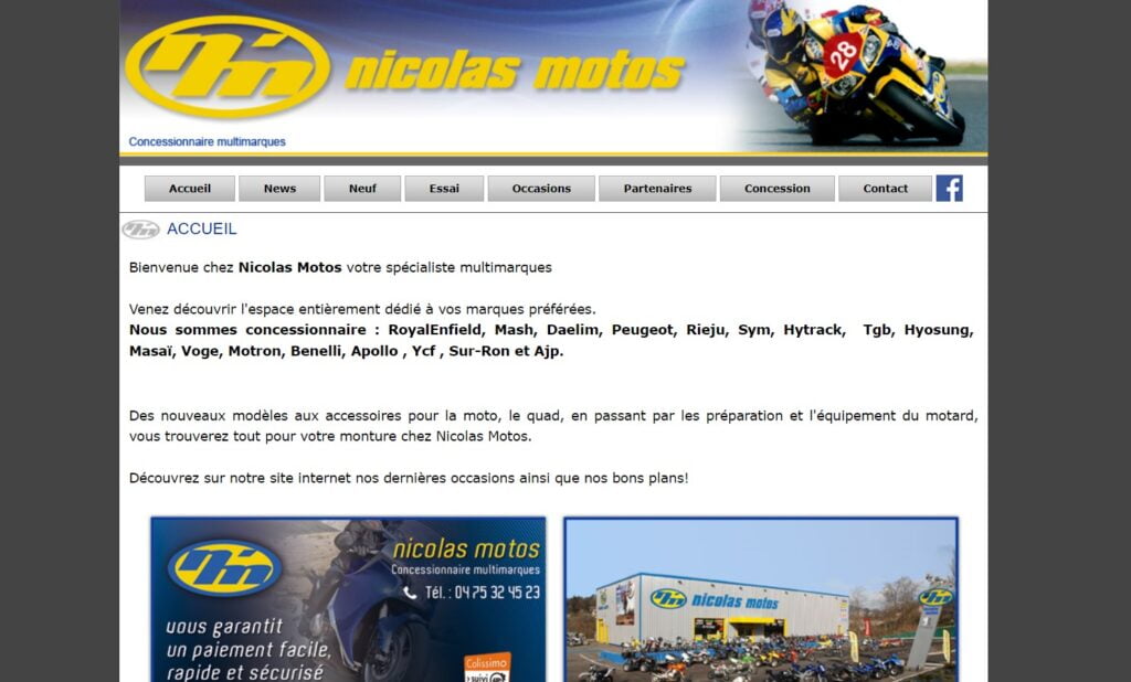 Site web nicolas moto