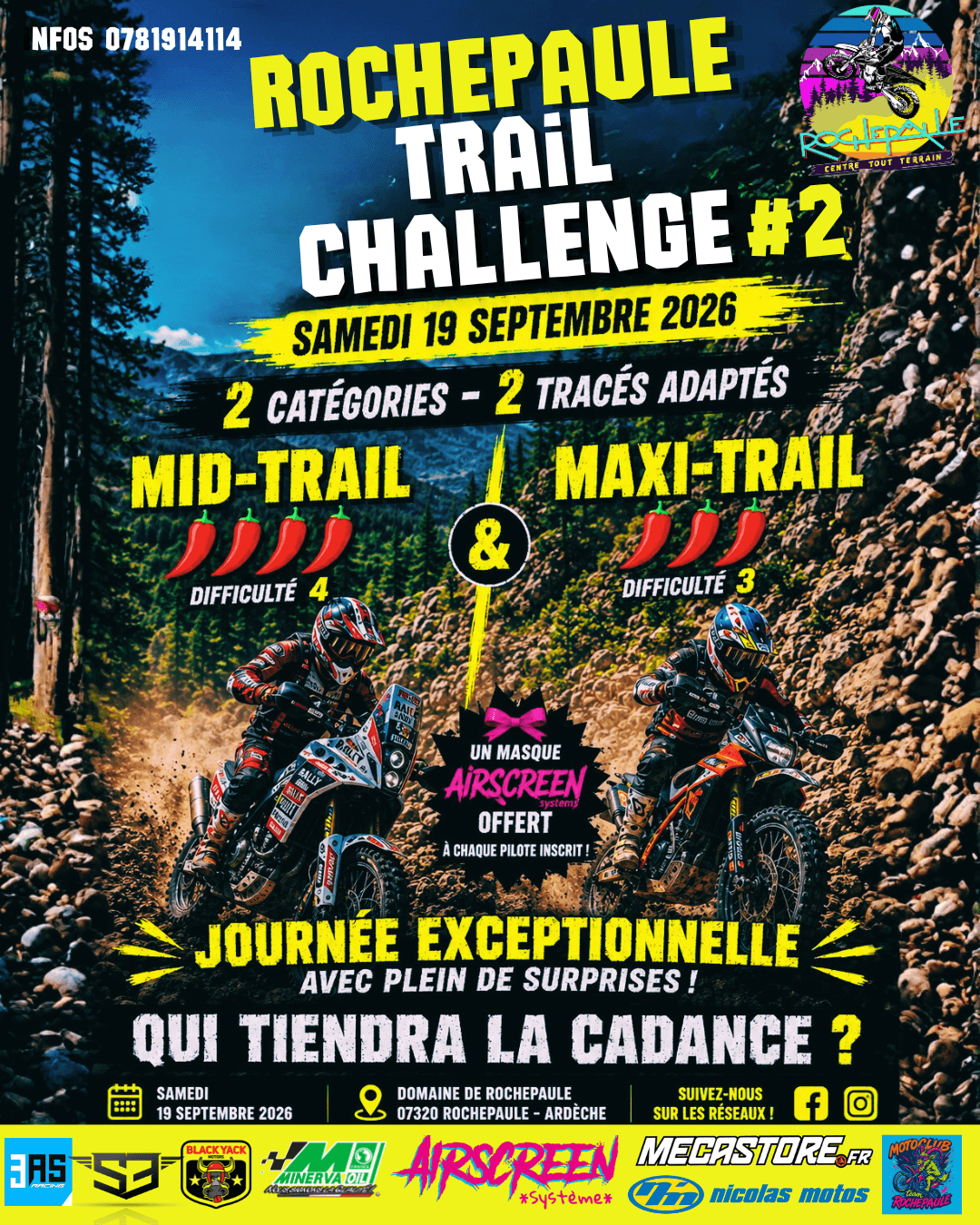 Affiche course enduro : Rochepaule Xtreme Rodeo 2026